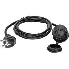 Удлинительный кабель для наружной установки 10 м: удлинительный кабель с вилкой Schuko для наружного использования IP44-1,5 мм² 3500 Вт с защитным к