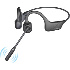 MONODEAL костного звука наушники Bluetooth гарнитура с микрофоном, гарнитура Bluetooth 5.3 открытое ухо с многоточечным подключением, беспроводная гарн