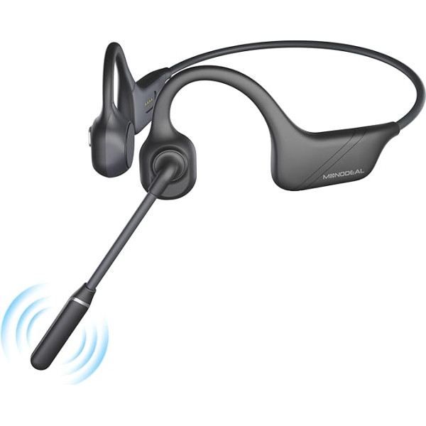 MONODEAL костного звука наушники Bluetooth гарнитура с микрофоном, гарнитура Bluetooth 5.3 открытое ухо с многоточечным подключением, беспроводная гарн
