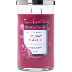 Colonial Candle Большая ароматическая свеча в стекле с крышкой | Праздничный блеск | Эвкалиптовая ароматическая свеча | Свечи с несколькими фитиля