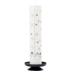 Alison Gardiner Christmas Advent Candle 'Snowmen' Wax Pillar 50 Hours Burn Time