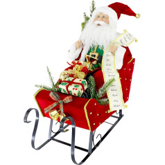 Wintem Санта на санях с красными подарками - идеально подходит для рождественского украшения и создания волшебной атмосферы во время вечерин