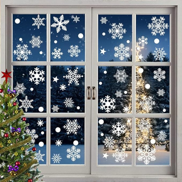 260 Украшение окна снежинки рождественские окна наклейки для зимних вечеринок снежинки окна картинки ПВХ для дверей магазин витрины шкафы 