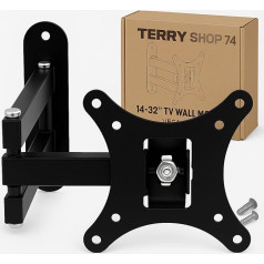 Настенное крепление для телевизора Vesa 3 кронштейна Наклон +8°-15° Положение 0° 180° Подключение Vesa 75 x 75 мм или 100 x 100