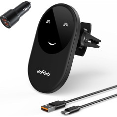 Hohosb Совместимый автомобильный держатель Mag-Safe, 15 Вт Макс Беспроводной Магнитный Автомобильный Держатель Мобильного Телефона, Беспроводно