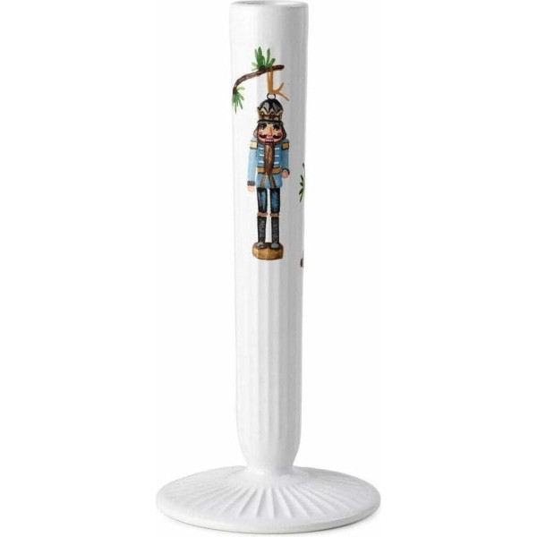 Kähler Hammershøi Christmas Candle Holder Высота 20 см с акварельной росписью, белый