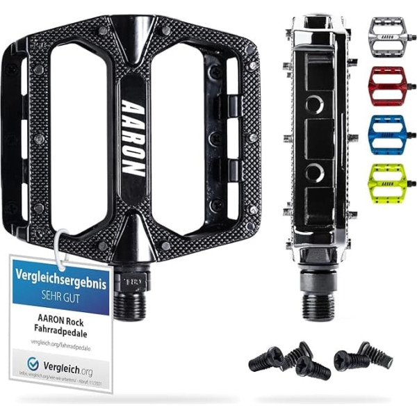 Алюминиевые педали Aaron Rock MTB с уплотненными шарикоподшипниками, нескользящие со сменными штифтами, платформа для велосипедных педалей для