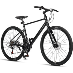 Дорожный велосипед AVASTA для взрослых, колеса 700C, 21 скорость, велосипед с фиксированной вилкой и двойным дисковым тормозом для мужчин и женщи