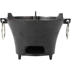 Портативный чугунный угольный гриль для приготовления пищи на открытом воздухе 12-дюймовая кемпинговая печь с аксессуарами для заднего дв