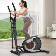 Кросстрэйнер для дома, магнитный эллиптический тренажер с Smart Bluetooth APP, 16 уровней сопротивления, ЖК-монитор, нескользящие педали, держатель 