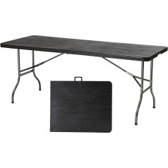 Складной буфетный стол Sekey, ротанговый, стол для кемпинга, стол для вечеринок, садовый стол с ручкой для переноски для сада, балкона, патио, 15