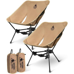 OneTigris Tigerblade Складной стул для кемпинга, 150 кг, складной стул, легкая треугольная рама, складной стул, ультралегкий, с 2 боковыми карманами для
