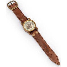 NKlaus 40 мм браслет компас латунь античная кожаный ремешок указатель направления 11671