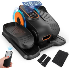 Эллиптический тренажер Zilchx Mini, электрический кросс-тренажер под столом со светодиодным дисплеем и пультом дистанционного управления, элл