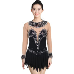 Rinkhockey профессиональный длинный рукав девушки женщины дышащий фигурное катание платье обучение конкуренции носить