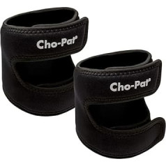 Коленный ремень Cho-Pat Dual Action Knee Strap (Pair) - обеспечивает полную подвижность и облегчает боль в ослабленных коленях - черный (малый, 30,5-35,6 см)