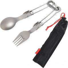 Складной Путешествия Кемпинг Castlery Набор Портативный Утварь Легкий Вес Металлическая Вилка Ложка Открытый Чистки Чаша Посудомоечная Маши