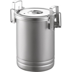 Carriere Camping Pot Cooking Pot Crockery Removable Multipurpose Pot Silver Stainless Steel for Backpacking Camping Hunting Fishing