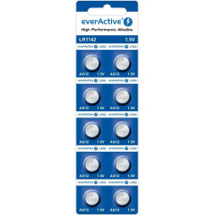 Мини щелочные батарейки ag12/g12/lr1142/lr43 блистер 10 шт.