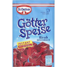 Dr. Oetker Мгновенный вишневый вкус 92 г Десертный порошок для желе со вкусом вишни, сахар в составе