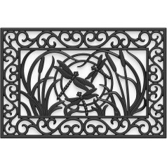 FIOZOR Doormat Outdoor Dirt Trapper Mat Резиновый дверной коврик для наружного использования, прочный и надежный резиновый коврик с нескользящей функцией (