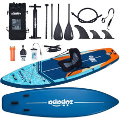 Надувная доска Zupapa 320/366 см, Stand Up Paddle Board с сиденьем для каяка, комплект аксессуаров