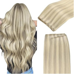 GOO GOO утка реальные волосы Remy утка расширения реальные волосы утка расширения реальные волосы Sew-in наращивания волос #17A/60A пепельный блондин