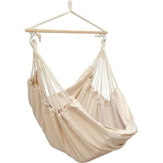 Amanka Extra Safe XXL Hanging Chair 185 x 130 cm Seat Hammock 150 kg Indoor Outdoor Hammock Garden Hanging Swing, xx-large