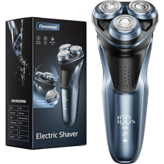 Мужская электробритва Dyoonoer, IPX7 водонепроницаемая мокрая и сухая перезаряжаемая бритва для бороды с раскладным триммером и дорожным замко