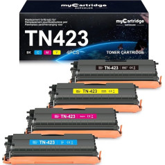 myCartridge SUPCOLOR TN423 MFC-l8690CDW Тонер совместимый с Brother TN-423 TN423 TN421 Тонер для Brother MFC-L8690CDW MFC-L8900CDW HL-L8260CDW HL-L8360CDW DCP-L8410CDW MFC-L8690CDW Тонер в упаковке 4 шт.