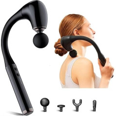 Zooma Массажный пистолет, ручка массажного пистолета, массажер для спины, ударный массажер для мышц, электрический ручной массажер для дома, 4