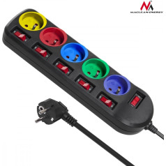Разветвитель питания 1,5 м удлинительный кабель 5 розеток mce204m