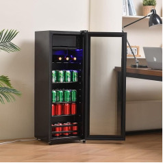 Холодильник для напитков, минихолодильник 128 л с морозильником 8 л, маленький холодильник с 4 полками, маленький холодильник для пива, идеал