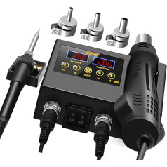 Цифровой дисплей паяльная станция горячего воздуха пайки Rework станция для мобильного телефона сварки пайки ремонт инструмент электроники 