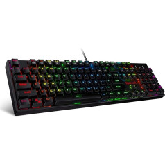 Redragon K582-US SURARA RGB Механическая игровая QWERTY-клавиатура со светодиодной подсветкой, 104 клавиши, US Layout (красный переключатель - US Layout)