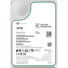 Seagate Exos X18 Enterprise, жесткий диск 18 ТБ, CMR 3,5 дюйма, Hyperscale SATA 6 ГБ/с, 7200 об/мин, 512e, 4Kn, низкая задержка с улучшенным кэшированием, HDD - Номер модели: ST1800