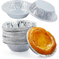 Wanfoou упаковка из 120 форм для тортов из фольги, 5 дюймов круглые алюминиевые кастрюли из фольги для выпечки, формы для тортов из фольги, малень