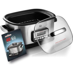 MAGEFESA GUISOTHERM Традиционная электрическая кастрюля для приготовления пищи 6 л 1200 Вт, включает в себя поваренную книгу с рецептами, съемный конт