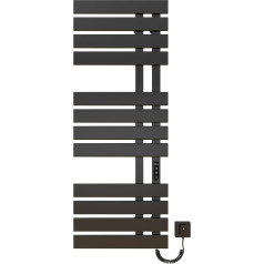 TINS Электрический полотенцесушитель для ванной комнаты Радиатор электрический WiFi черный 500 x 1300 мм 460 Вт для Alexa и Google Home и App Полотенцесушите