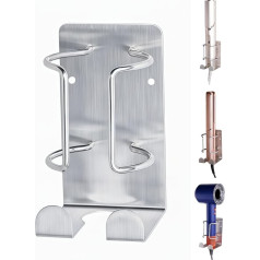 Bowyune Dyson Airwrap Holder, держатель для выпрямителя из нержавеющей стали, без сверления, настенный кронштейн Dyson Airstraight с крючками для кабеля, самокл