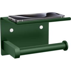 Tindbea Держатель туалетной бумаги с полкой, клеевое или винтовое крепление, настенный диспенсер для туалетных рулонов с хранилищем, аксессуа