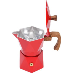 JTLB Premium алюминиевый двухклапанный кофейник на 2 чашки для итальянского домашнего пивоварения, подходит для плиты, электрической конфорки и