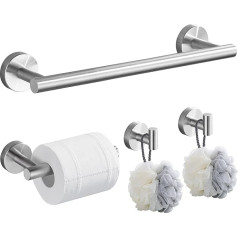 Hoomtaook 4 x полотенцедержатель из нержавеющей стали настенный полотенцедержатель для ванной комнаты 40 см держатель для туалетной бумаги 2 крю