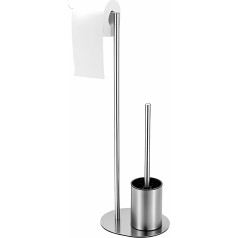 Напольный держатель для туалетных рулонов из нержавеющей стали Nicoone с туалетной щеткой