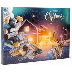 C&T Liquorice Advent Calendar 2024 | 24 сорта соленой и сладкой лакрицы для адвента | Смесь с высококачественным салмиаком | Рождественский календарь для гу