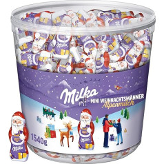 Milka Mini Santas - смесь альпийского молока, молочных сливок и Noisette в упаковке - 1540 г.