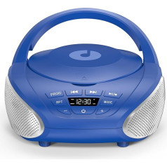 Gueray CD-плеер Boombox Bluetooth Портативный CD-плеер стерео радио с FM-радио стерео динамик USB & AUX вход и наушники порты ЖК-дисплей пульт дистанционного 