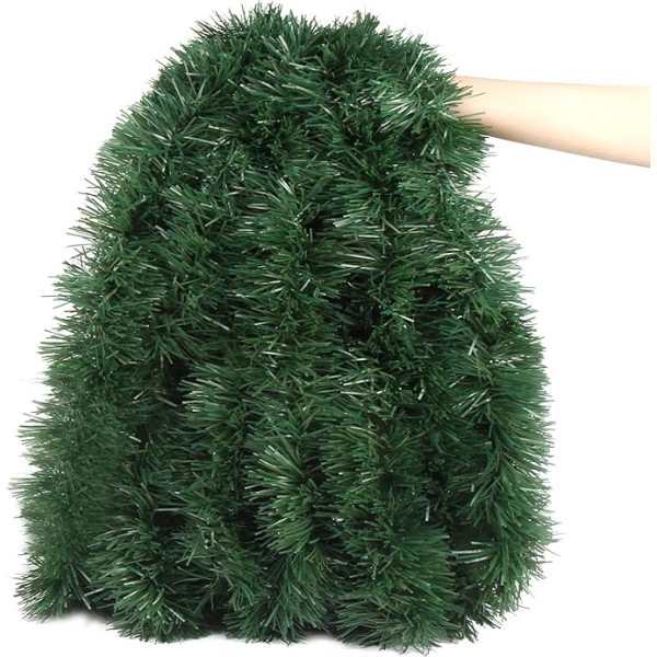 LOMIMOS 328 футов искусственная рождественская гирлянда искусственная мягкая зеленая
