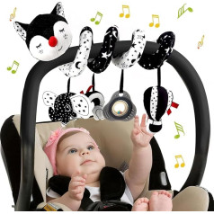 Коляска Игрушка Ребенка, Детское Сиденье Автомобиля Кровать Активность Спираль Игрушка, Новорожденный Черный Белый Контраст Игрушка Пода