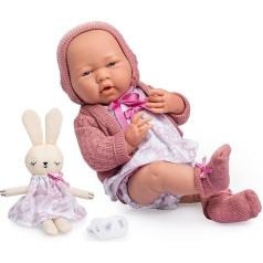 JC TOYS La Newborn Baby Doll 38 см Мягкая виниловая одежда королевской коллекции с куклой Toile de jouy и плюшевой девочкой розового цвета, разработанная в Ис